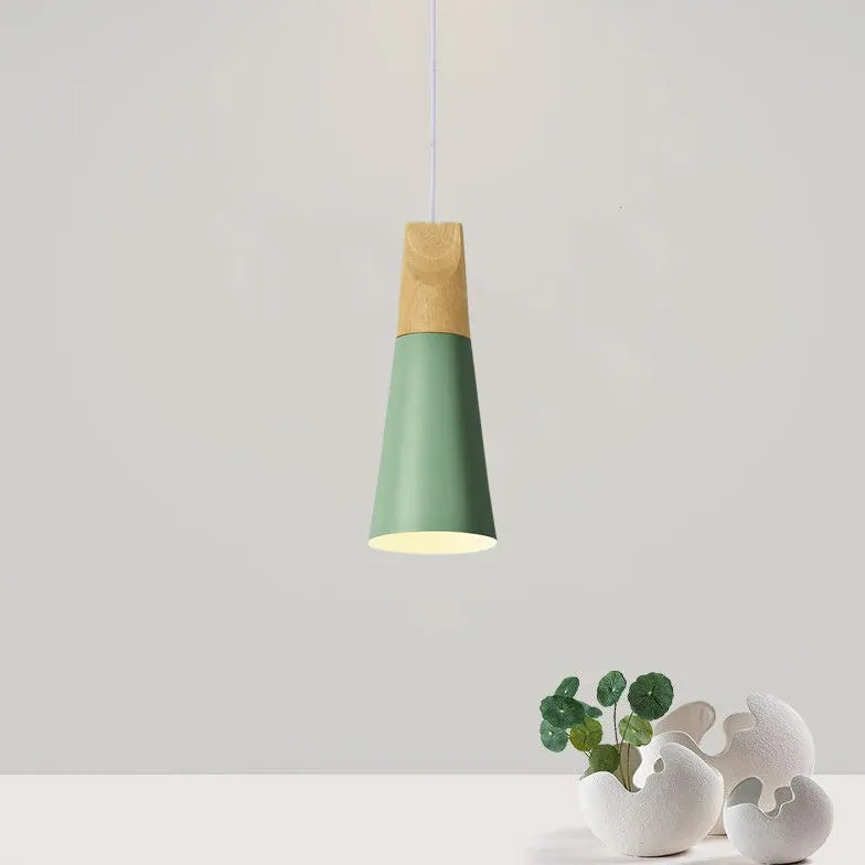 Morandi Multi-shaped Wood And Metal Pendant Light