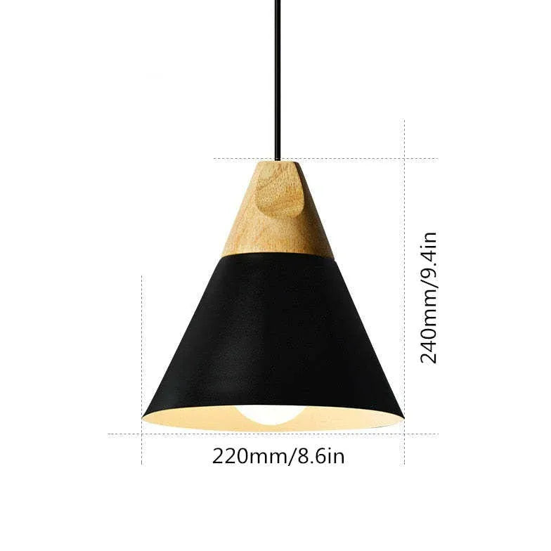 Morandi Multi-shaped Wood And Metal Pendant Light