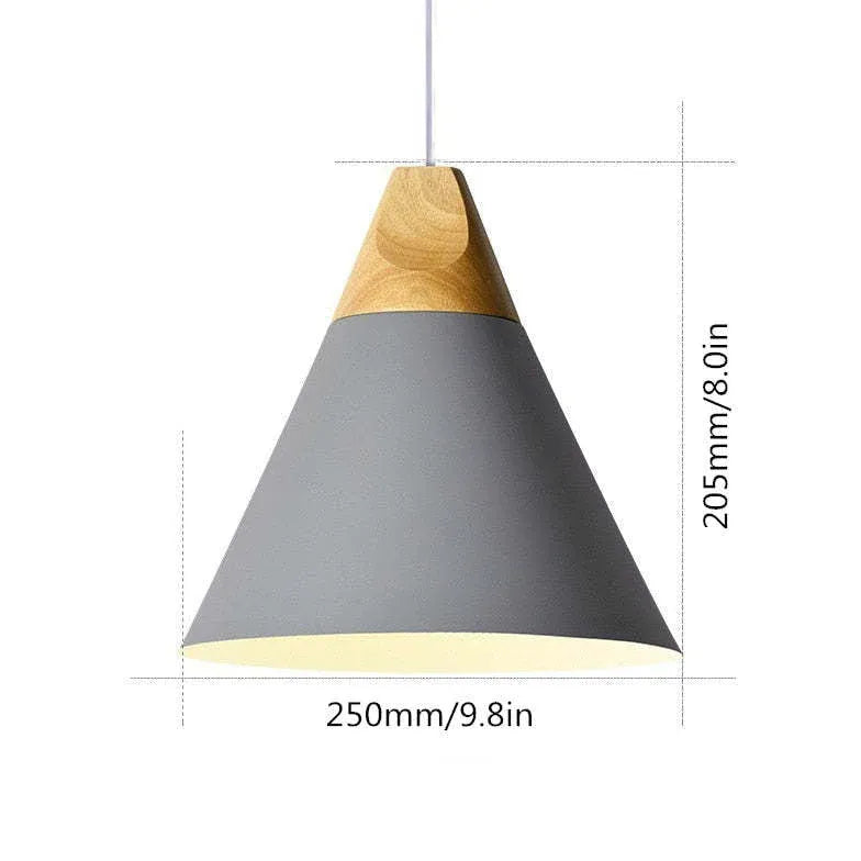 Morandi Multi-shaped Wood And Metal Pendant Light