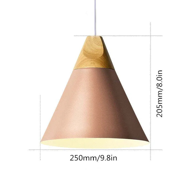 Morandi Multi-shaped Wood And Metal Pendant Light