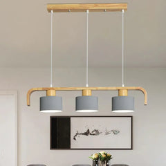 Chandelier For Bedroom Cylinder Morandi Wood Warm White