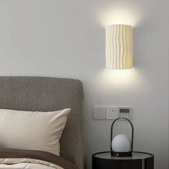 White Up & Down Light For Bedroom Morandi Resin Warm White