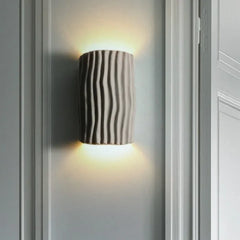 White Up & Down Light For Bedroom Morandi Resin Warm White