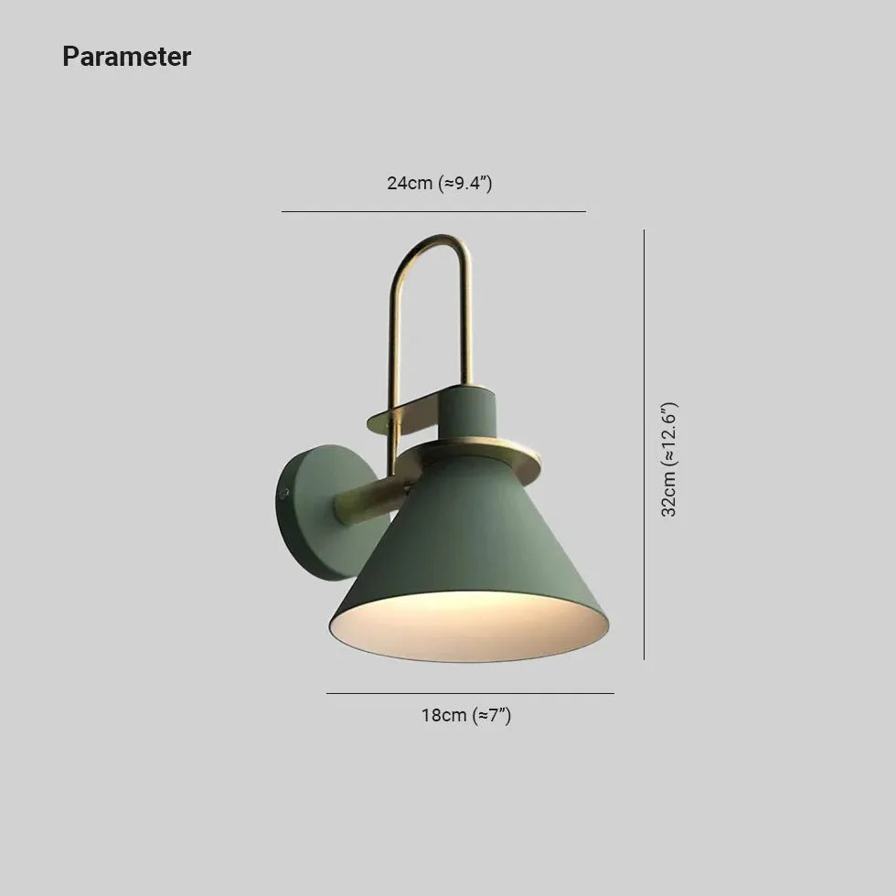 Single Arm Wall Light For Bathroom Morandi Metal Without Bulbs