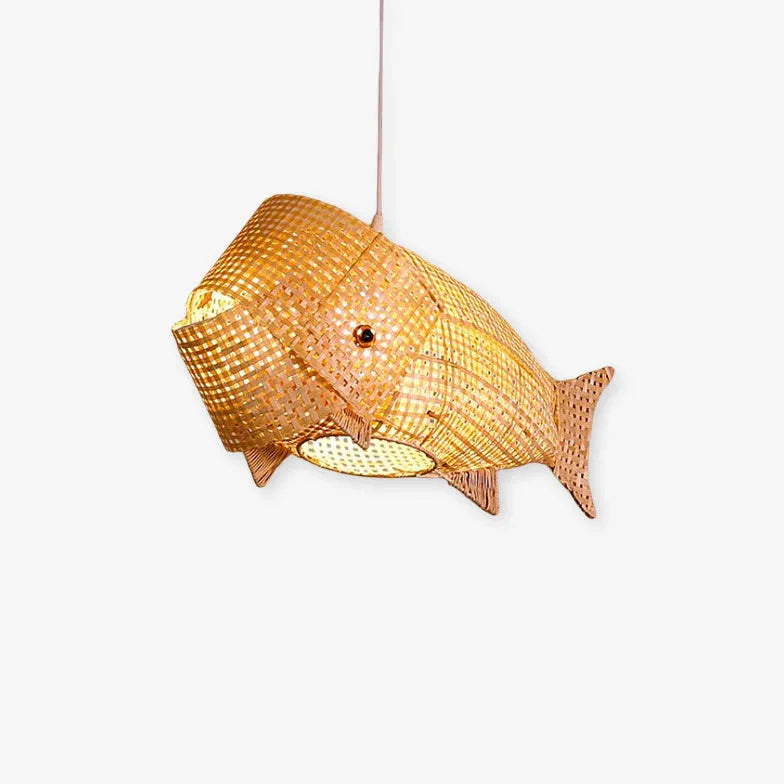 Muto Art Deco Rattan Pendant Light