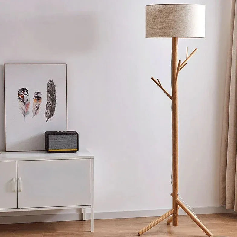 Tripod Floor Lamp For Bedroom Muto Wood Led