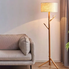 Tripod Floor Lamp For Bedroom Muto Wood Led