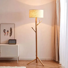 Tripod Floor Lamp For Bedroom Muto Wood Led