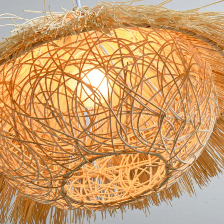 Muto Hand-woven Rattan Light Single Pendant