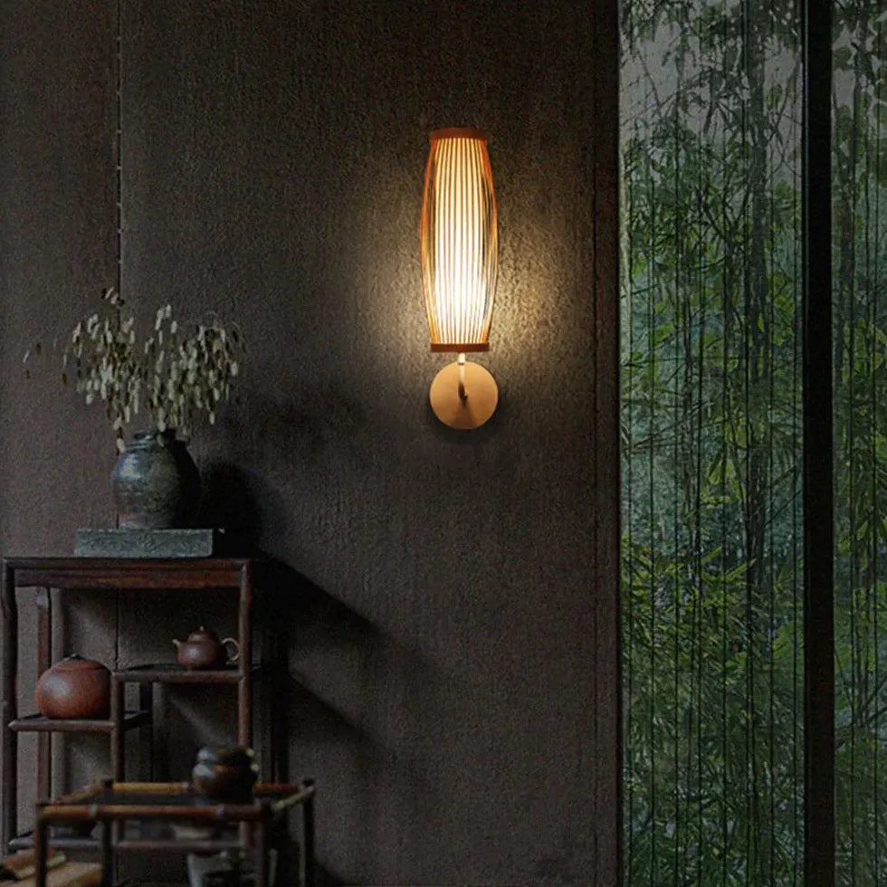 Single Arm Wall Light For Bedroom Muto Bamboo Led