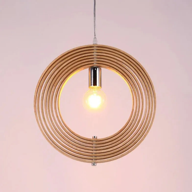 Black Light Single Pendant For Bedroom Muto Wood Without Bulbs Led Ip20