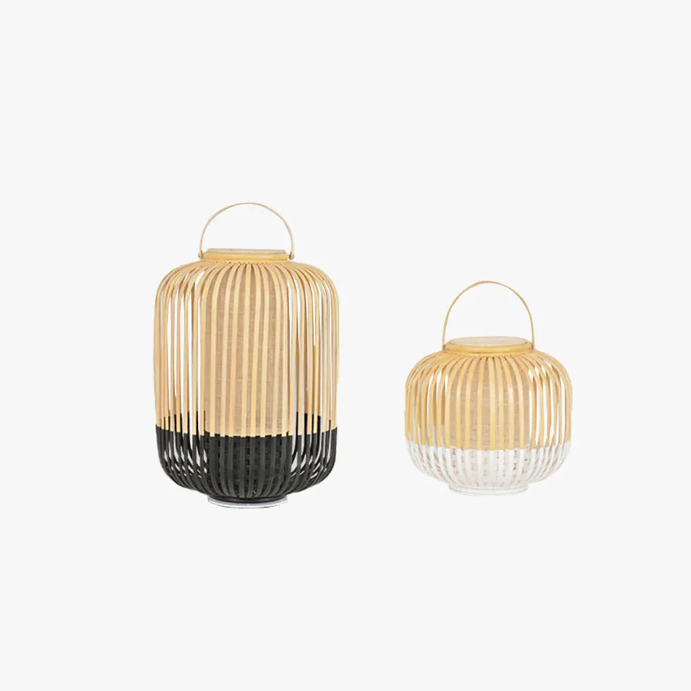 Black Outdoor Floor Lamp Muto Bamboo Ip65 Led Outdoor Usb