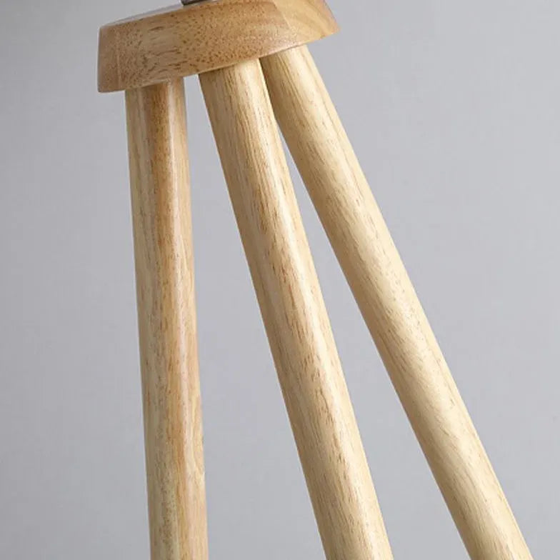 White Tripod Floor Lamp For Bedroom Cylinder Muto Wood