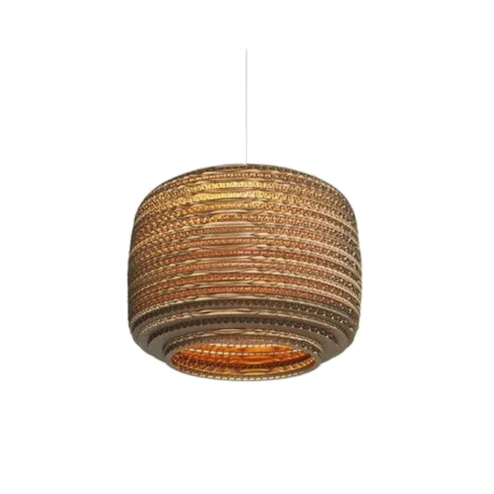 Muto Pastoral Silkworm Rustic Paper Rattan Pendant