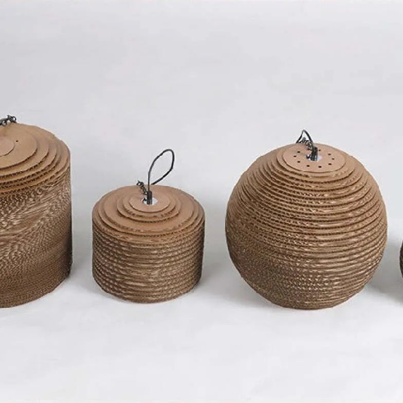 Muto Pastoral Silkworm Rustic Paper Rattan Pendant