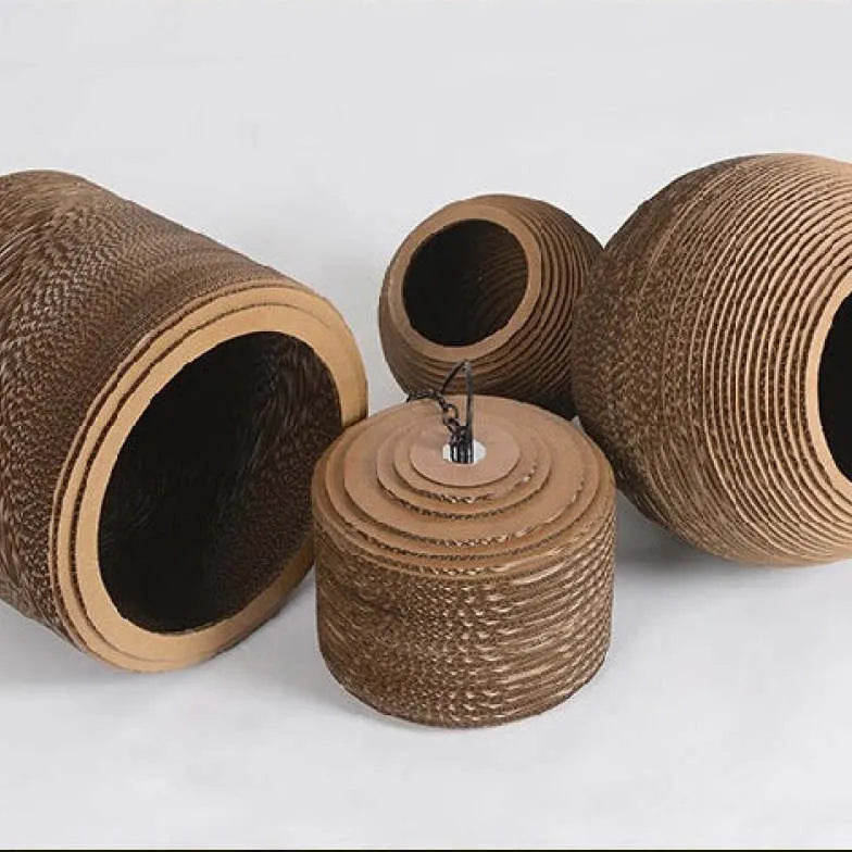 Muto Pastoral Silkworm Rustic Paper Rattan Pendant