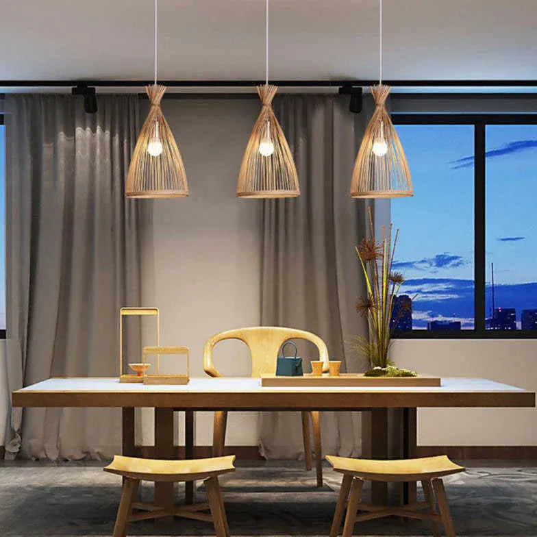 Muto Pendant Light Rattan Modern