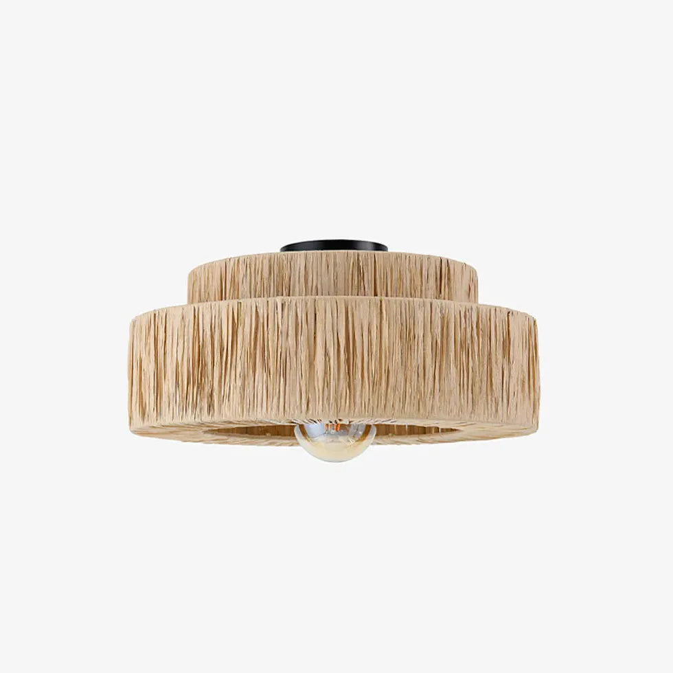 Light Single Pendant For Bedroom Muto Rattam Metal & Rattan