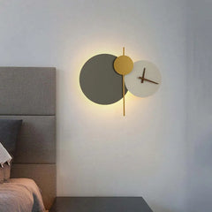 Nielsen Modern Clock Metal Painted Wall Light Led