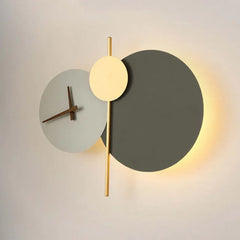 Nielsen Modern Clock Metal Painted Wall Light Led