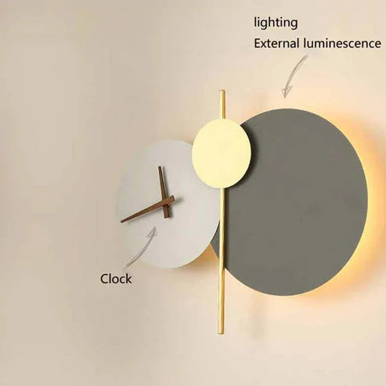 Nielsen Modern Clock Metal Painted Wall Light Led