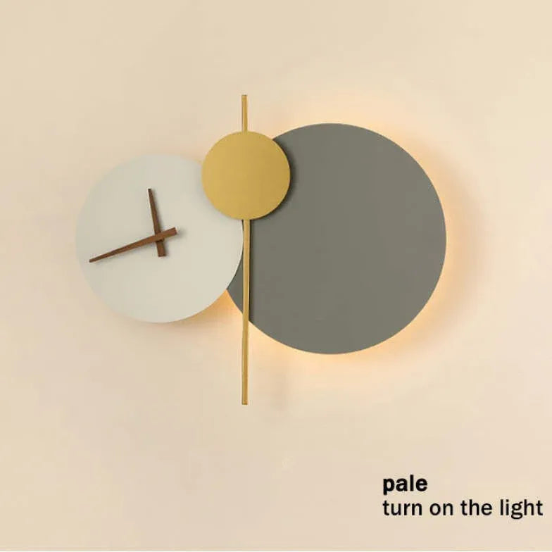 Nielsen Modern Clock Metal Painted Wall Light Led