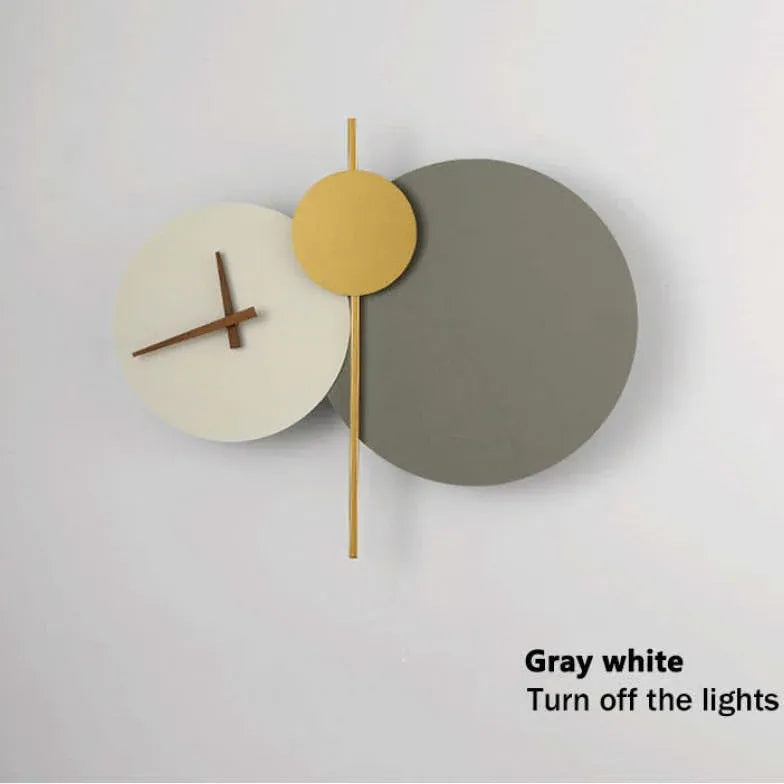 Nielsen Modern Clock Metal Painted Wall Light Led