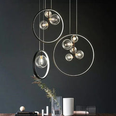 Bedside Nordic Glass Bubbles Led Modern Pendant Light