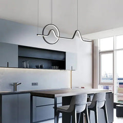 Statement Pendant Light For Kitchen Modern Aluminum Led