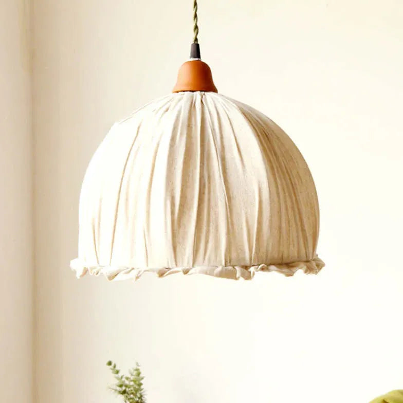 Light Single Pendant For Bedroom Hori Fabric Led