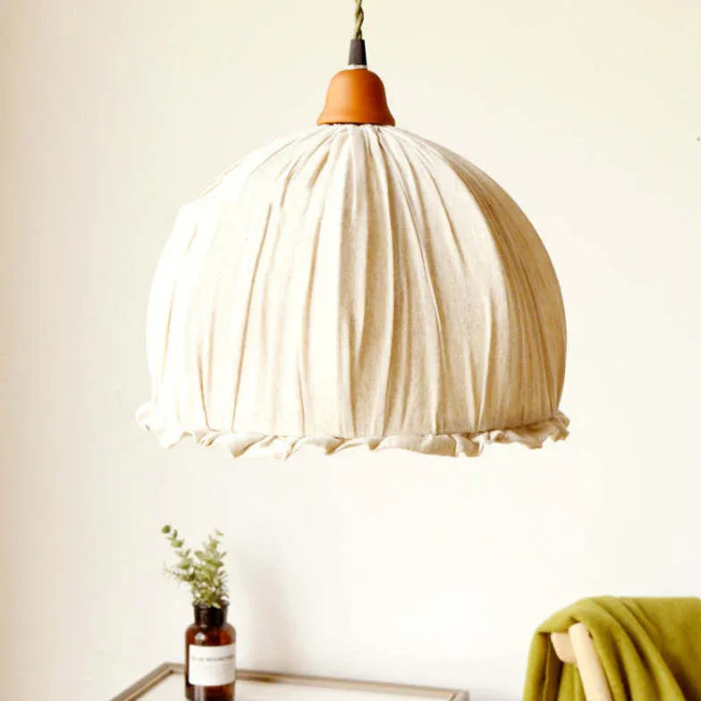 Light Single Pendant For Bedroom Hori Fabric Led