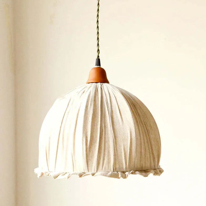 Light Single Pendant For Bedroom Hori Fabric Led