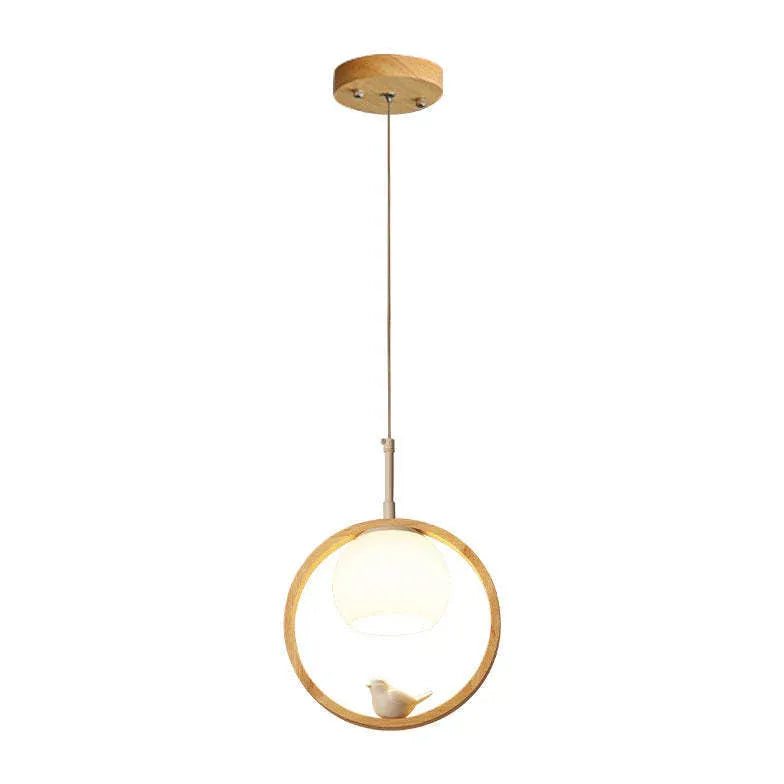 Nordic Wood Bird Aisle Pendant Light Staircase