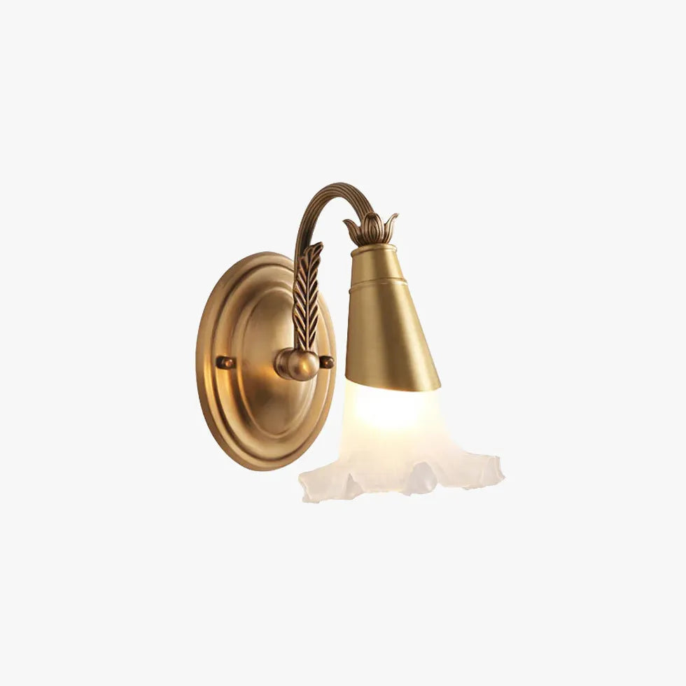 Gold Multi Arm Wall Light For Bedroom Felicie Metal & Glass Ip20 Led