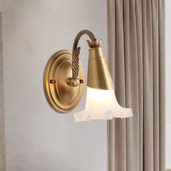 Gold Multi Arm Wall Light For Bedroom Felicie Metal & Glass Ip20 Led