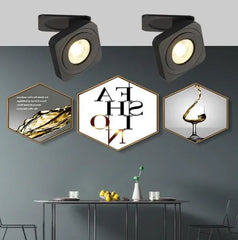 Black Spotlight For Kitchen Square Modern Aluminum Led