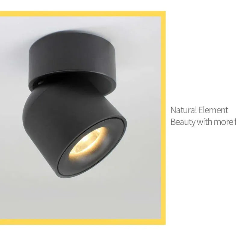 Black Flush Light For Bedroom Novak Metal Ip20 Led