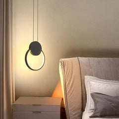 Black Light Single Pendant For Study Room Nyla Metal & Acrylic Ip20