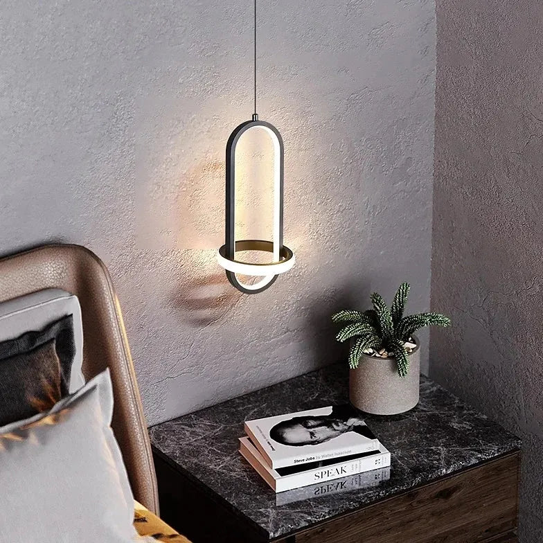 Black Light Single Pendant For Office Modern Metal