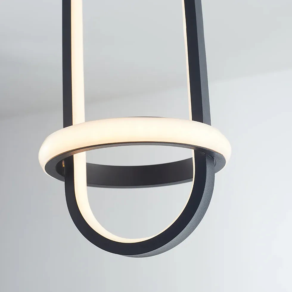 Black Light Single Pendant For Office Modern Metal