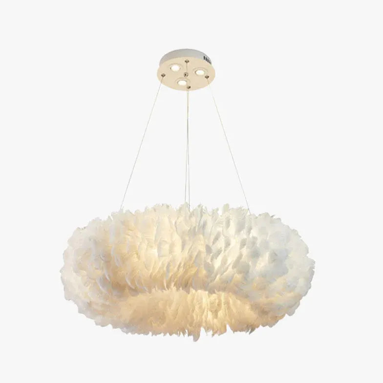 Statement Pendant Light For Bedroom Modern Feather