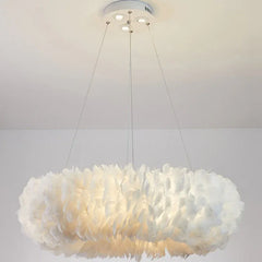 Statement Pendant Light For Bedroom Modern Feather