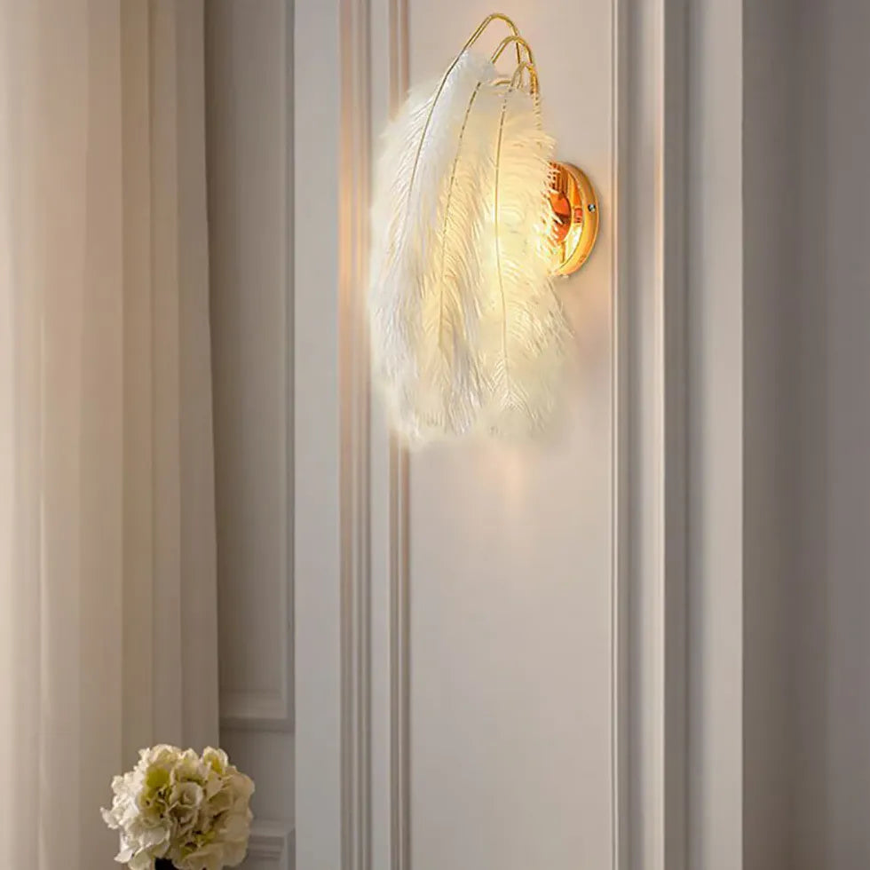 Gold Flush Wall Light For Bedroom O'moore Metal