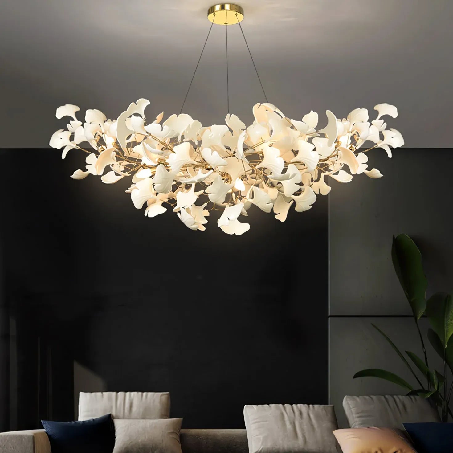 Gold Modern Chandeliers For Bedroom Olivia Ceramic Without Bulbs Led Ip20