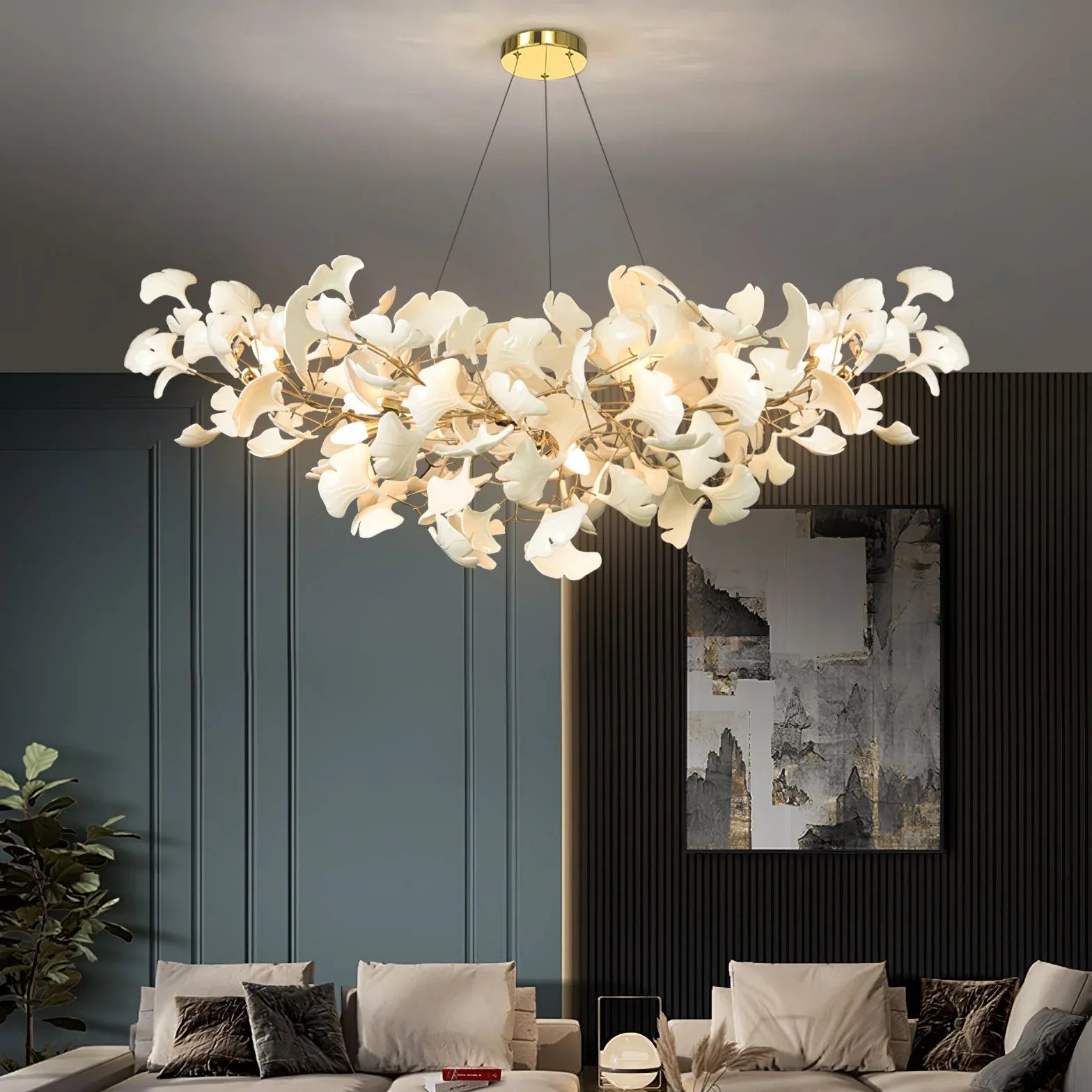 Gold Modern Chandeliers For Bedroom Olivia Ceramic Without Bulbs Led Ip20