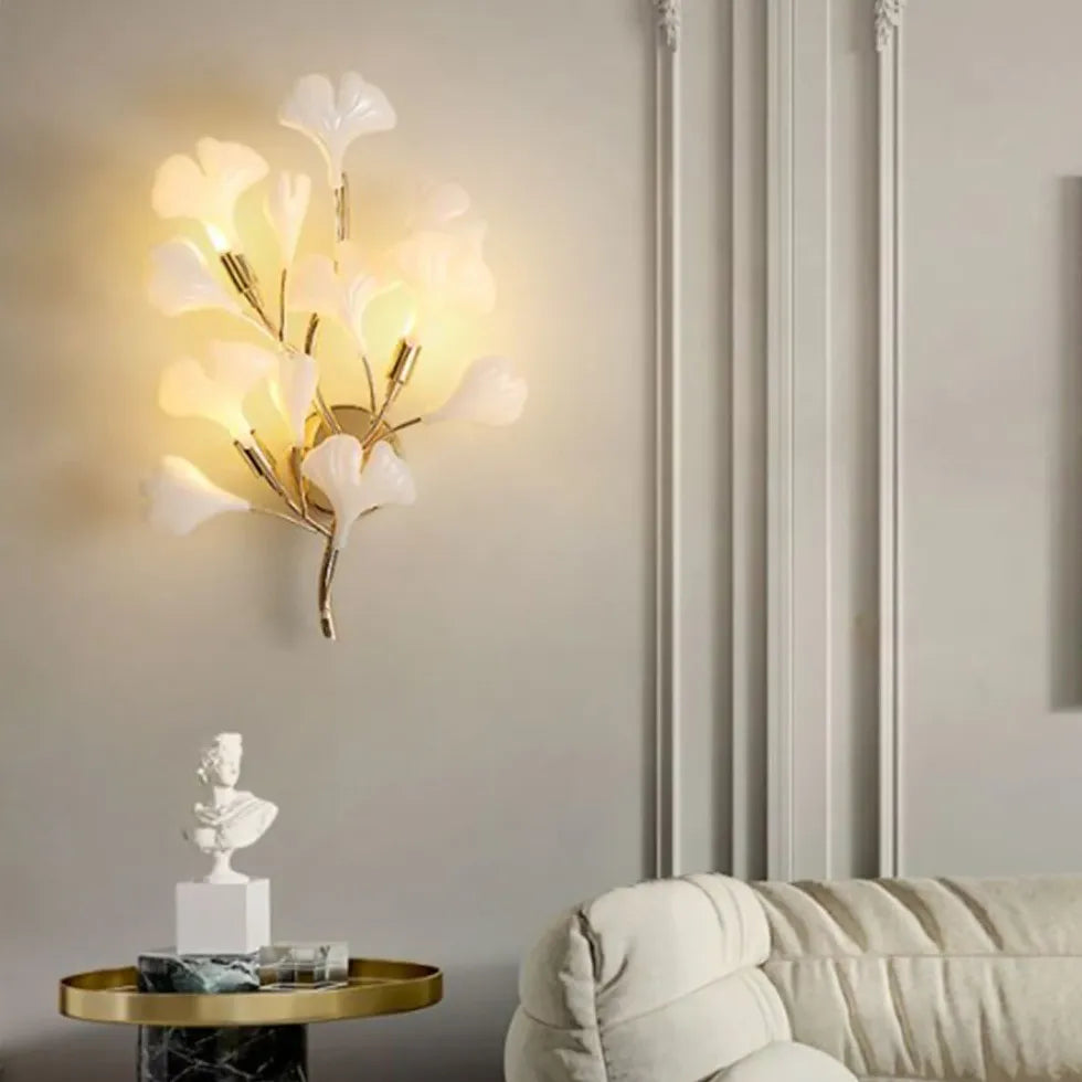 White Flush Wall Light For Bedroom Olivia Ceramic Ip20 Warm White