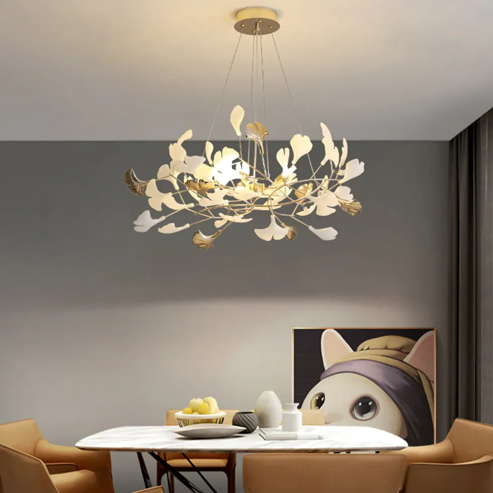 Gold Modern Chandeliers For Study Room Olivia Ceramic Led Ip20