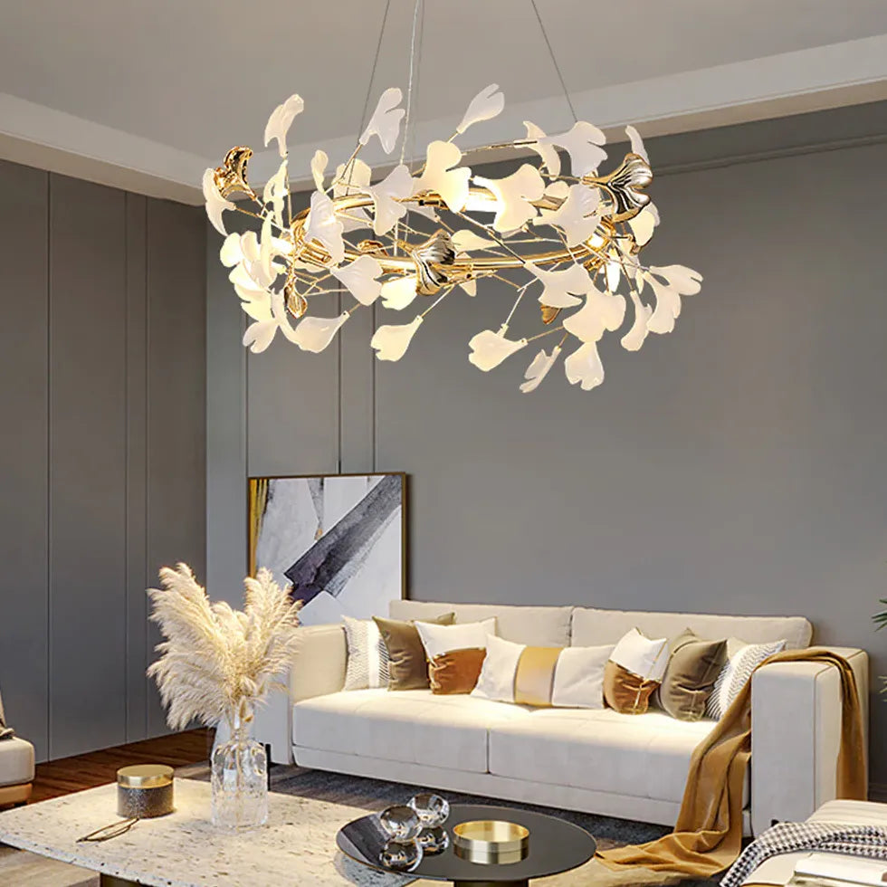 Gold Modern Chandeliers For Study Room Olivia Ceramic Led Ip20