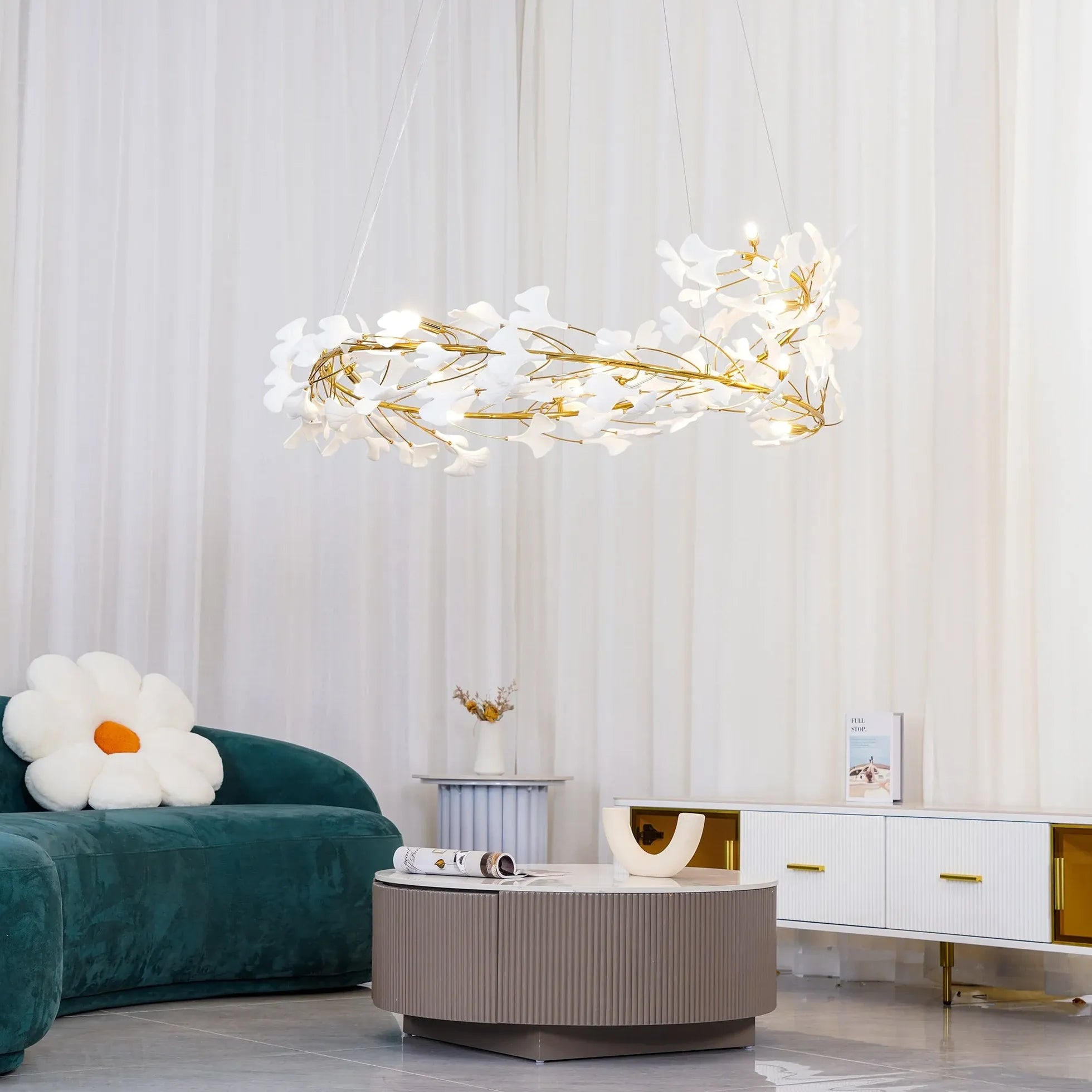 Statement Pendant Light For Bedroom Olivia Metal & Ceramic Led