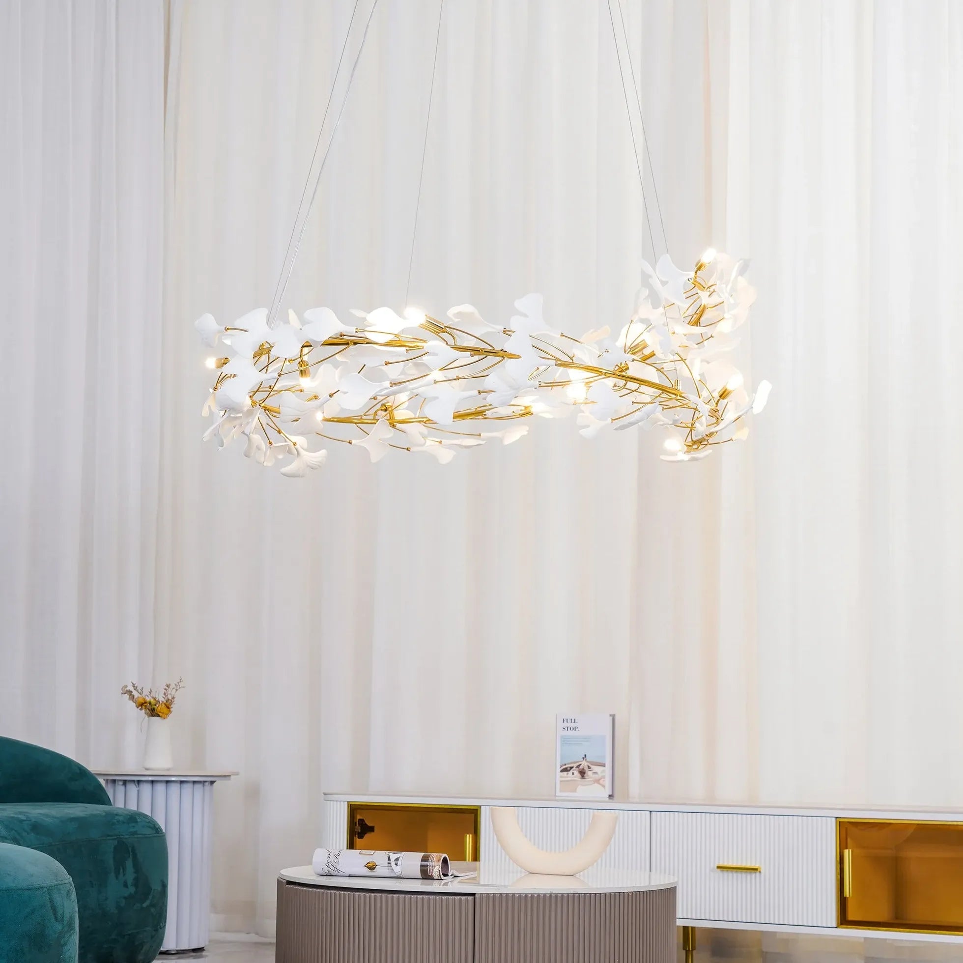 Statement Pendant Light For Bedroom Olivia Metal & Ceramic Led